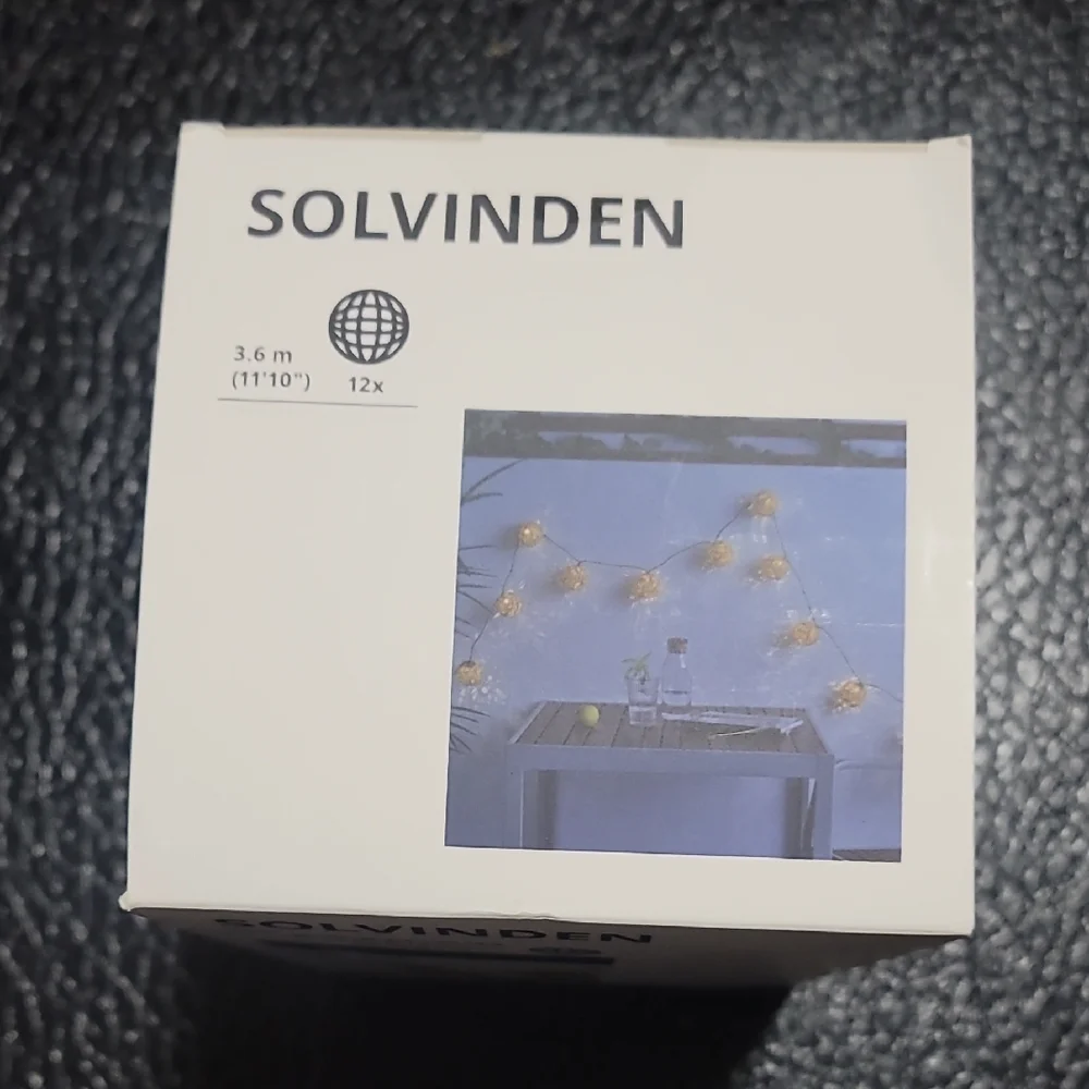 IKEA SOLVINDEN 12 Cream String Lights